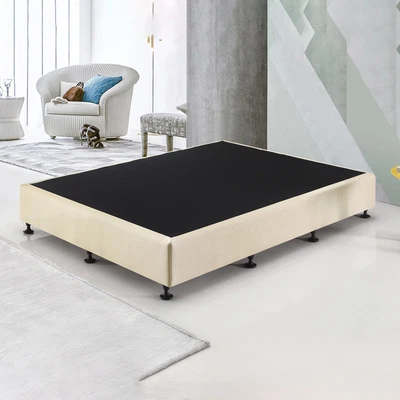 $456.75 • Buy Palermo Queen Ensemble Bed Base Platinum Natural Sand Linen Fabric