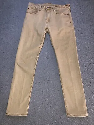 Levi's 512 Jeans Mens 32x32 Lot Big E Slim Straight Leg Skinny Brown Denim P1 • $24.50