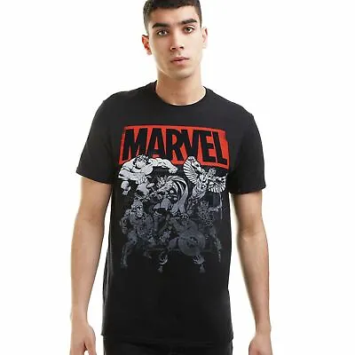 Marvel Mens Avengers Collective T-shirt Black S-XXL Official • £13.99