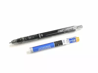 1 X Zebra MAZ84 DelGuard System Mechanical Pencil 0.5mm Free Leads BRIGHT BLACK • $14.50