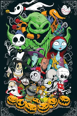 The Nightmare Before Christmas Oogie Boogie Sally Jack Movie Poster Print Mondo • $109.99