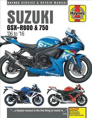 $45.64 • Buy Haynes Suzuki Gsx-r600 & Gsx-r750 '06 To '16 Service And Repair Manual, Paper...