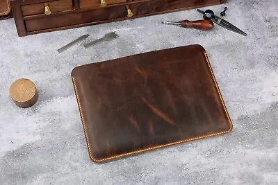 Handmade Genuine Leather Macbook Sleeve Case For New Macbook Air Pro 16 14 13 15 • $45