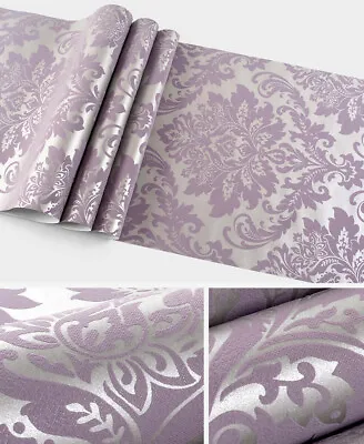 10M Luxury European Damask 6 Colors Embossed Textured Non-woven Wallpaper Roll • £22.79
