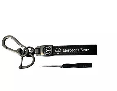 Mercedes-Benz - Genuine Leather Keychain Car Key Chain Ring - NEW • $14.99