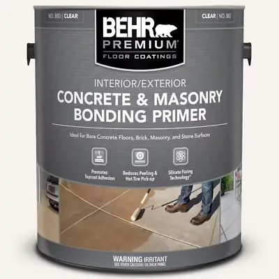 1 Gal. Clear Concrete Masonry Bonding Primer 4 Garage Basement Floor Epoxy Paint • $33.99