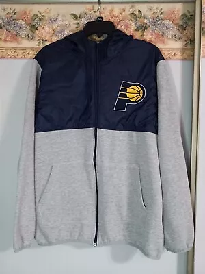 Indiana Pacers Large NBA Carl Banks Zip Up Hooded Fleece Casual Sports... • $19.99