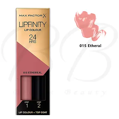 £10.95 • Buy MAX FACTOR Lipfinity 2 Step Lip Colour + Top Coat 24Hrs Lip Tint Lipstick *NEW*