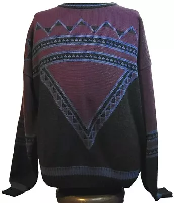 Campus Sweater Mens 3XL Vintage Acrylic Has Small Hole Made In Korea • $24.95