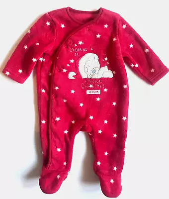 Baby Boy / Girl 0-3 Months Christmas Clothes TINY TATTY TEDDY Babygrow Romper • £8