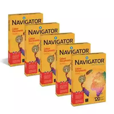 Navigator Colour Documents A4 120gsm 5 Reams 1250 Sheets Copier Printer Paper • £26.99