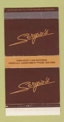 Matchbox - Sergio's Ilima Hotel Honolulu Hawaii • $3.99