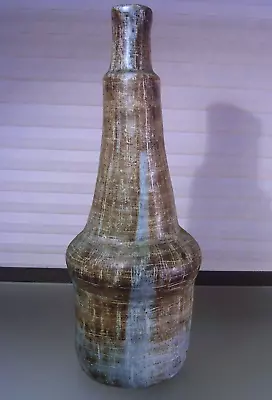 Mid Century Brutalist Stoneware Studio Pottery Vase 12  • $225