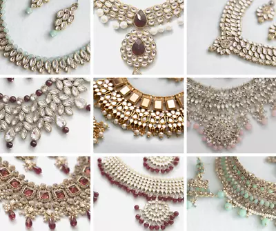 $45 • Buy Indian Jewellery Necklate Sets Earrings Bollywood