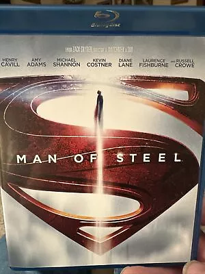 Man Of Steel Blu Ray DVD Movie Superman 3 Discs Amy Adams Henry Cavill Costner • $4.39