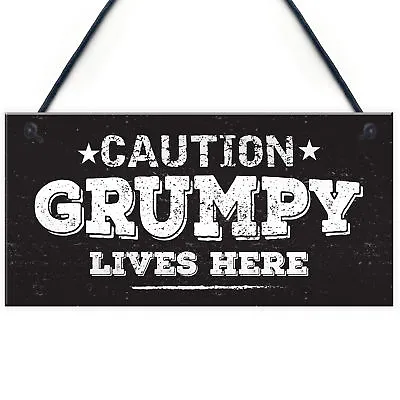 Shed Man Cave Signs Grumpy House Door Plaque Garden Sign Gifts For Dad Grandad • £3.99