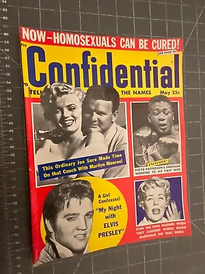 CONFIDENTIAL May 1957 Elvis Presley Marilyn Monroe Patterson More • $20