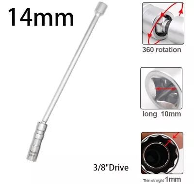 1 Pcs 3/8  Drive Car 14mm Spark Plug Sleeve Socket Magnetic Wrench Removal Tool • $15.97