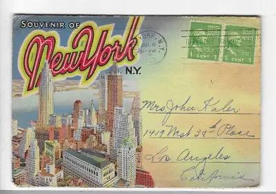 Vintage-postcard Folder-new York New York • $2.25