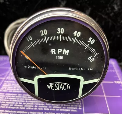 Vintage Westach Tach Tachometer 0-6000 Rpm Hot/rat Rod Gasser Ford Chevy Dodge • $79