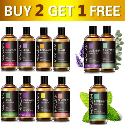 $6.99 • Buy 10/100ml Essential Oil 100% Pure Aroma Diffuser Fragrance Oils For Candle Making