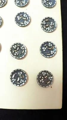 Antique Vintage Lot Of  Pewter Metal Buttons 5/8” • $3.99