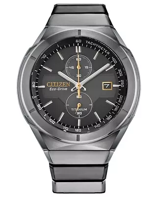 Citizen Men's Eco-Drive Super Titanium Armor Silver 10ATM 45mm Watch CA7058-55E • $300