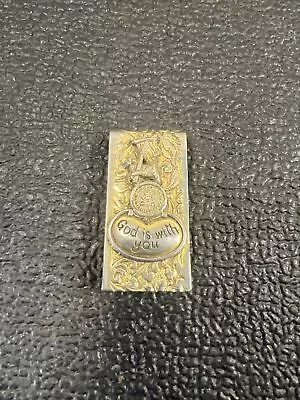 Vtg Vatican Library Collection Gold-tone God Is With You Money Clip • $19.99