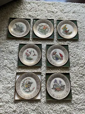 Set Of 7 Vintage Lenox Boehm Bird Plates 1973-81 Limited Edition With Boxes • $99.95