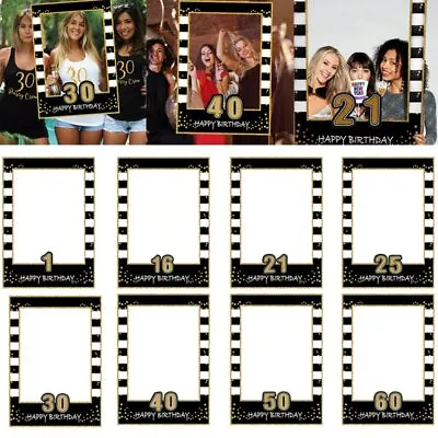 £4.33 • Buy Selfie Photo Booth Frame Props 30th 40th 50th 60th Anniversary Wedding Birthday