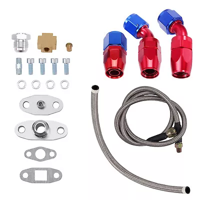 Oil Feed Line + Turbo Oil Drain Return Assembly Kit  T3 T4 T60 T61 T70 T04E • $48.50