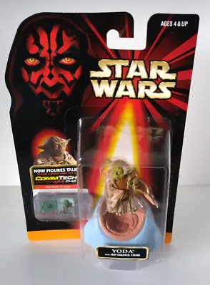 Star Wars The Phntom Menace - Yoda CommTech Chip Hasbro Figure NEW • £9.95