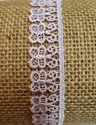 Lilac Guipure Lace Trim Butterfly Width 1.5cm 15mm  X Per Metre 017 • £2.37