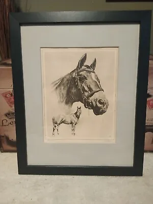 Man O War Champion Race Horse Beautiful Matted/Framed Art Print VG+ • $145