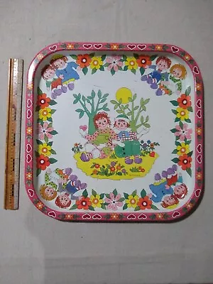 Vintage Tin Daher Decorated Ware Raggedy Ann And Andy Tray • $12.99
