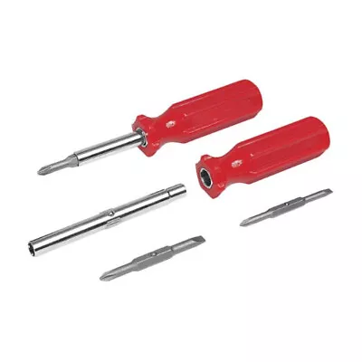 2 Pack 6 In 1 Security Screwdriver Nut Driver Flat Head & Phillips 1/4 5/16 #2 • $10.95