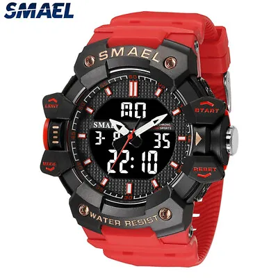 SMAEL Sport Watch Men Military Sport Wristwatch LED Countdown Students Watches • $13.99