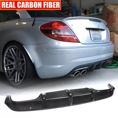 Fits Benz SLK R171 SLK200 SLK350 2004-2010 Rear Bumper Lip Diffuser REAL CARBON  • $398.99