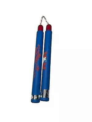 ATA Martial Arts Official Taekwondo Blue Padded Foam Training Combat Nunchucks • $29