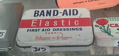 Vintage Johnson & Johnson Band-Aid Elastic First Aid Dressing Tin • $20