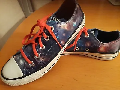 Converse All Star Shoes Galaxy Universe Satin Size 4 • £17