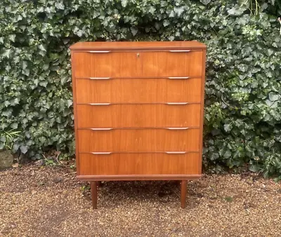 Vintage 1960's Danish Mid Century Chest Of Drawers Dresser In Teak • £915