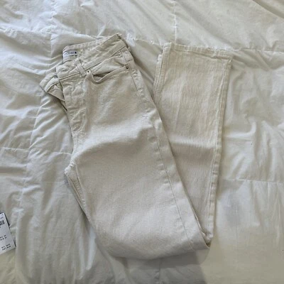 $15 • Buy Zara Beige Straight Jeans Women’s Size 6