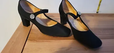 £12 • Buy Vintage Black Satin Evening Shoes
