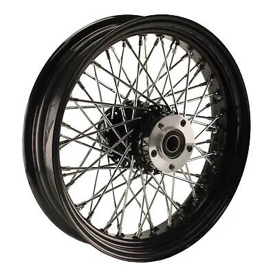 Black 60 Spoke Billet 16  X 3.5  Rear Wheel For Harley & Custom Models • $193.79