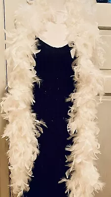 £72.54 • Buy Womens White Ostrich Feather Boa Wrap Stole Ballroom Dance Special Occasion 42”L