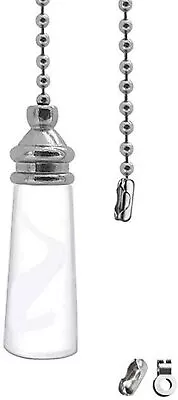 Crystal Bathroom Toilet Ceiling Fan Chain Pull For Light Switch 1.2m Long Chain  • £5.95