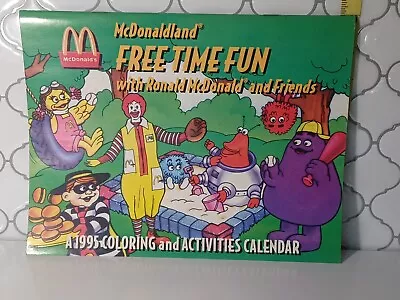 Vintage Ronald McDonald And Friends 1995 Coloring/Activity Calendar Coupons New • $12.97