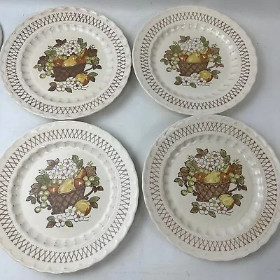 Set Of 4 Vernon Ware By Metlox Dinner Plates 10 3/4” Plate • $28.99