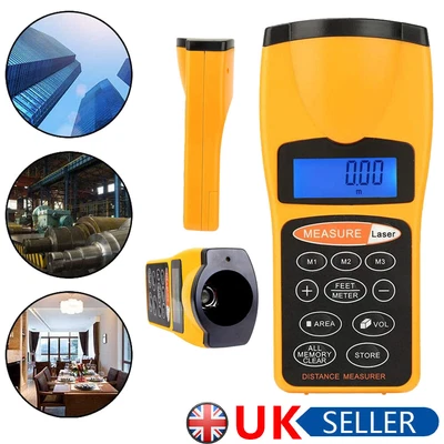 CP-3007 Range Finder Ultrasonic Distance Meter 50cm To 18m W/ Backlight UK • £14.92
